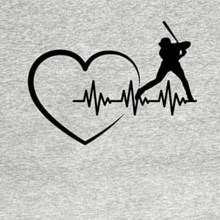 Your Baseball Heartbeats line Sport Gift Art TShirt T-Shirt